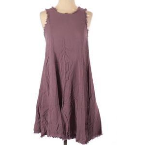 purple dress with fringe on top and bottom